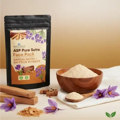 Asp Pure sutra Face pack Sandlwood and Safforn Pow